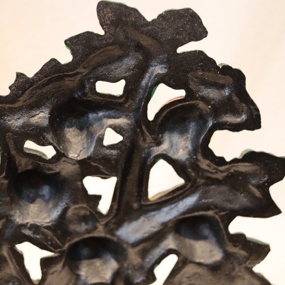 Vintage Cast Iron Apple Tree Doorstop Rustic Farmhouse Decor 12" Tall - Picture 8 of 14